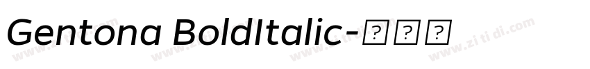 Gentona BoldItalic字体转换